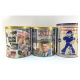 3 VTG TINS CRACKER JACK