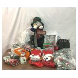 LARGE ASSORTED LOT CHRISTMAS DECORATIONS