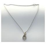 Sterling silver necklace and pendant