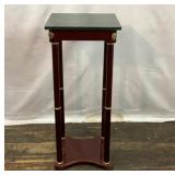 GREEN MARBLE TOP PLANT STAND