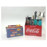 COCA-COLA UTENSIL HOLDER UTENSILS & RECIPE TIN