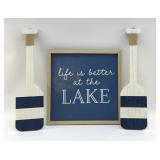 LIFE IS BETTER AT THE LAKE, WOOD DECOR