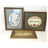 3 PIECES WELCOME RELIGIOUS WALL ART