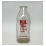 VTG ROWAN DAIRY GLASS MILK BOTTLE