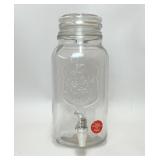 CLEAR GLASS ICE COLD DRINK DISPENSER