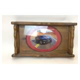 WOODEN PHOTO TRAY WITH PHOTO OF A CAR