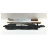 PAIR OF MACHETES WITH THE SHEATHS