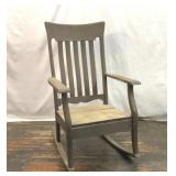RUSTIC WOODEN ROCKING CHAIR