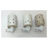 3 CERAMIC PLUG IN WAX WARMERS