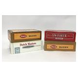 4 VTG CIGAR ADVERTISING BOXES