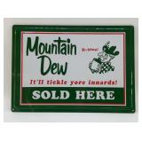 MOUNTAIN DEW METAL SIGN