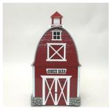 VTG RED BARN MUSICAL COOKIE JAR