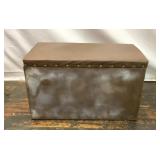 FAUX SUEDE STORAGE TRUNK