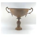 HUGE DOUBLE HANDLES BOWL METAL