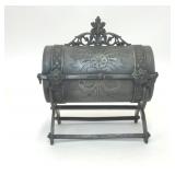 ANTIQUE VICTORIAN SILVERPLATE JEWELRY CASKET