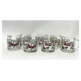 7 VTG LIBBEY GLASS WINTER VILLAGE MUGS