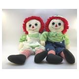 LG RAGGEDY ANN AND ANDY DOLLS 36"