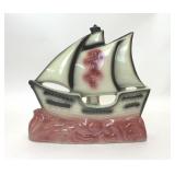 MCM CERAMIC SAILING SHIP TV LAMP