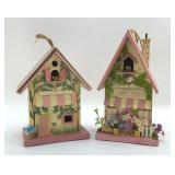 PAIR OF DECORATIVE BIRD HOUSES