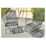 WROUGHT IRON PAIR TEETER CHAIRS