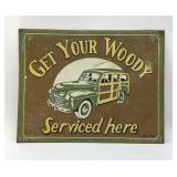 WOODY WAGON METAL SIGN