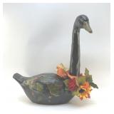 AUTUMN PAINTED BLACK SWAN DECOY