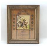 FRAMED AMERICAN INDIAN CENTS