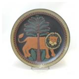 KMK MANUELL GERMAN POTTERY LION WALL PLATE