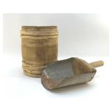 OLD TIME FEED SCOOP, BUCKET