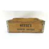 NEESES COUNTRY SAUSAGE, WOOD CRATE