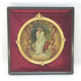 VELVET SHADOWBOX SEMI NUDE LADY PLATE