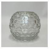 VTG HOMCO CUBIST CLEAR GLASS FAIRY LAMP