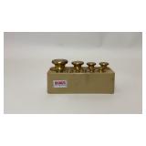 VTG OHAUS BRASS METRIC CALIBRATION WEIGHT SET