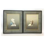 PAIR OF ANTIQUE CHINESE SILK EMBROIDERY PORTRAITS