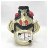 BEN WATFORD 2019 SIGNED FOLK ART POTTERY FACE JUG