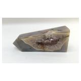 NATURAL AMETHYST CUARTZ CRYSTAL GEODE TOWER