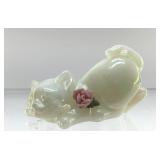 IRIDESCENT FENTON POUNCING KITTEN FIGURINE