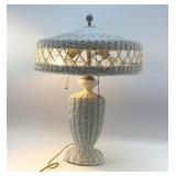 VTG WICKER LAMP