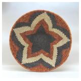 HANDWOVEN, GEOMETRIC COILED BASKET RAFIA