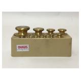 VTG OHAUS BRASS METRIC CALIBRATION WEIGHT SET