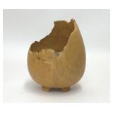RANDY FIELDS MAPLE BURL WOOD BOWL SCULPTURE