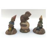 3 TOM CLARK GNOME FIGURINES