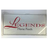 LEGENDS HORSE FEEDS VINTAGE SIGN METAL