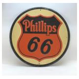 VTG PHILLIPS 66 METAL SIGN, GREEN BACK