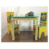CHILDRENï¿½S PAINTED TABLE AND CHAIRS
