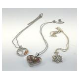 3 STERLING SILVER NECKLACES