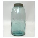 VTG BLUE SHEPHERDS HOOK MASON JAR #3