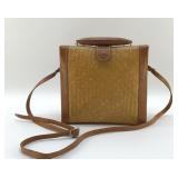 BAMBOO BASKETWEAVE HANDBAG