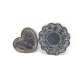 SEAGROVE POTTERY Oï¿½QUINN POTTERY EGG PLATE, HEART