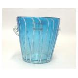 VENINI DISARONNO VENETIAN BLUE GLASS ICE BUCKET